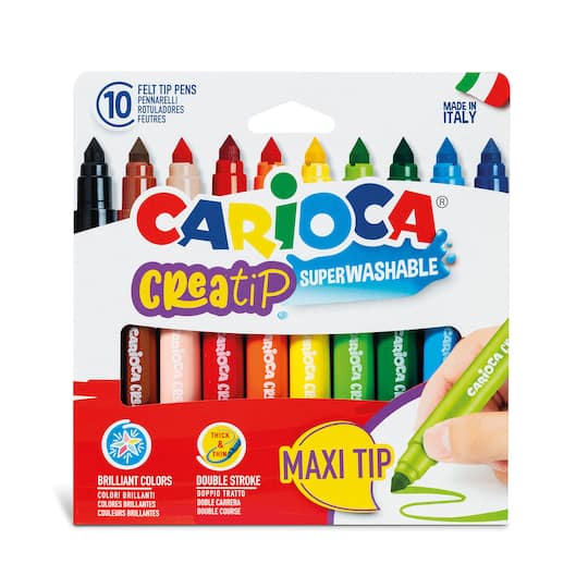CARIOCA® Creatip Maxi Tip Washable Felt Tip Pen Set